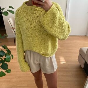 Anthropologie Cropped Mock Neck sweater